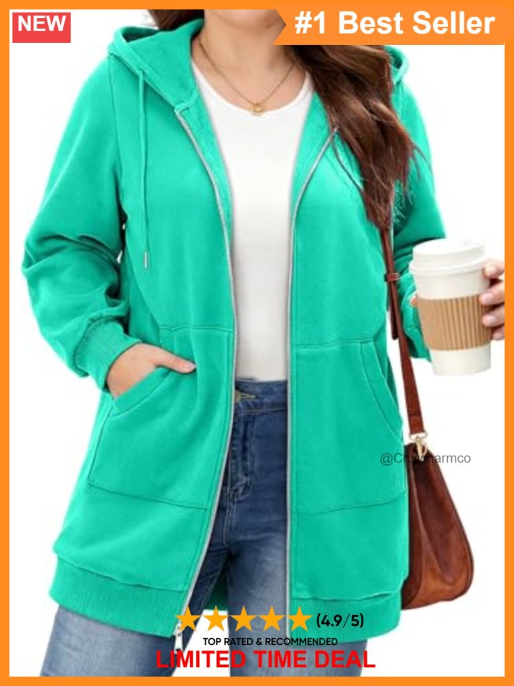 Plus Size Zip Up Hoodie Oversized Fleece Drawstring Sweatshirt Pocket